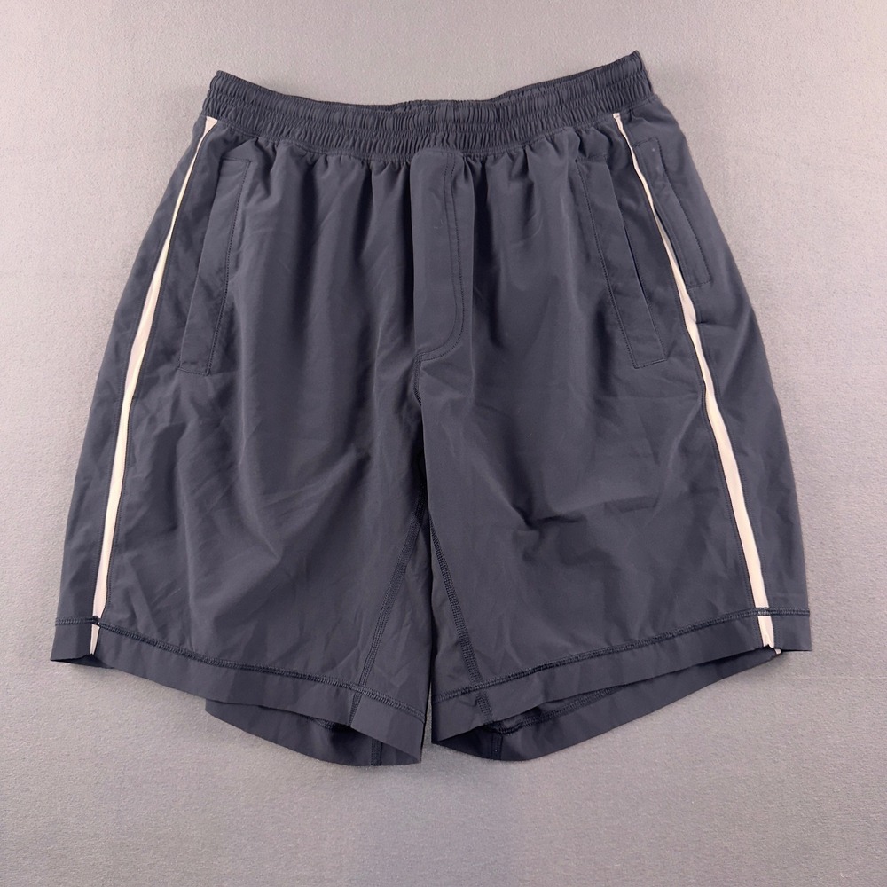 Lululemon Mens Athletic Training Shorts Navy Blue Size L 8 Inch Inseam